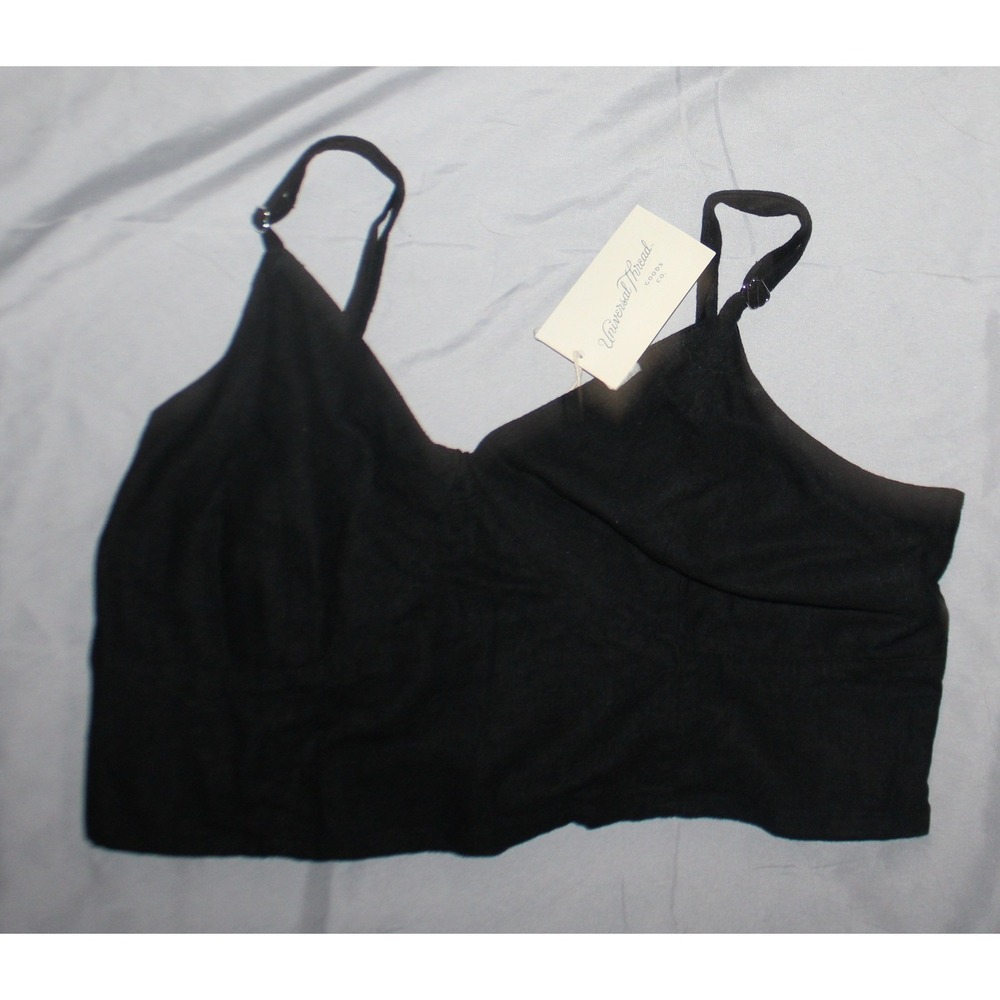 women's Universal thread tank top cropped black size XL NWT